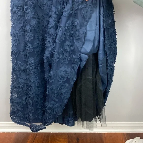 Adrianna Papell | Navy Cocktail Maxi Dress - Picture 10 of 12